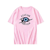 Y2K Aesthetic Short Sleeve Eye Print T Shirt